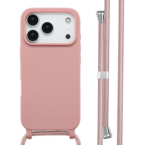 imoshion Coque en silicone avec cordon iPhone 17 Pro Sand Pink