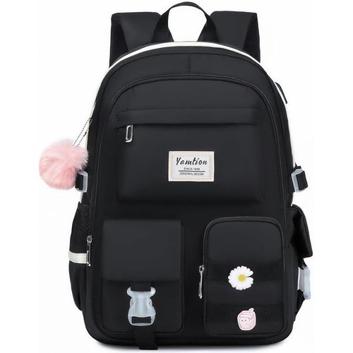 KALSC-Sac À Dos D'École Pour Adolescente,Sac À Livres Avec Compartiment Pour Ordinateur Portable Pour Étudiantes