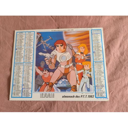 Calendrier - Capitaine Flam - Almanach Des Ptt 1982