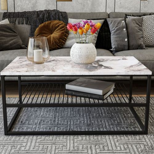 Marbel - Table Basse Effet Marbre