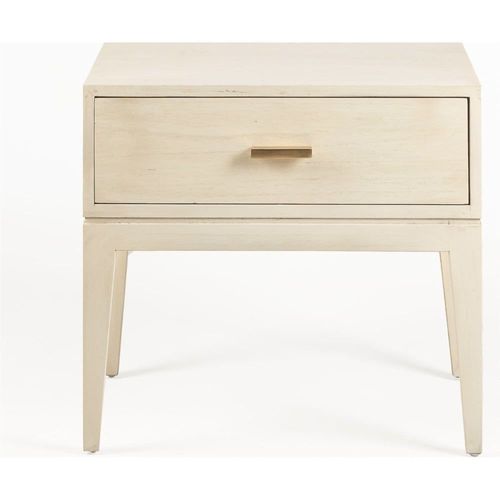 Table Chevet Bois Cèdre Blanc