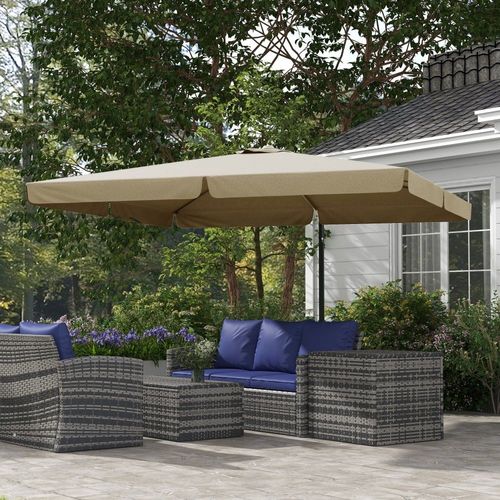 Parasol Déporté Inclinable Aluminium Beige