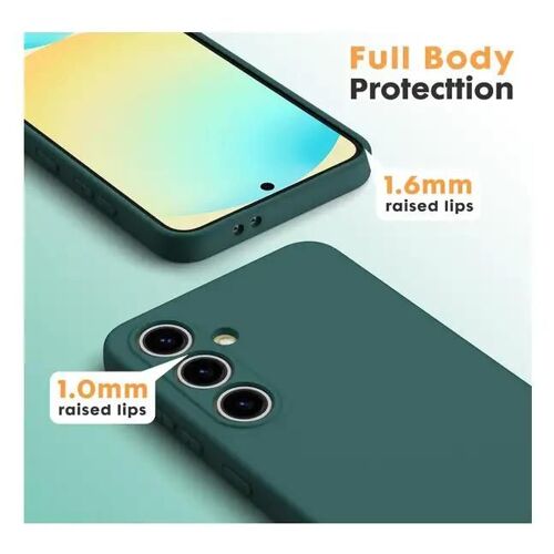Coque pour Samsung Galaxy S24 FE 5G - housse etui silicone gel fine + verre trempe - VERT