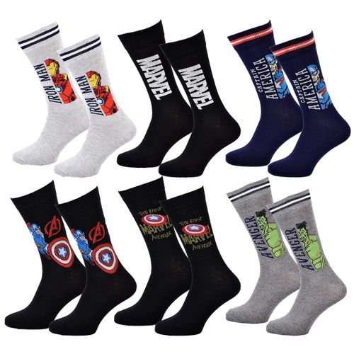 Chaussettes Avengers Pack De 6 Paires