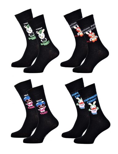 Chaussettes Lapins Crétins Pack De 4 Paires