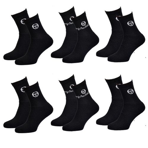 Chaussettes Homme Sergio Tacchini Tennis Pack De 6 Paires Tennis Noires