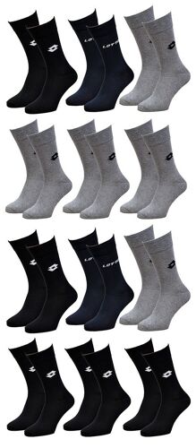 Chaussettes Homme Lotto Sport, Urbain, Confort En Coton -Assortiment Modèles Photos Selon Arrivages- Pack De 12 Paires Surprise