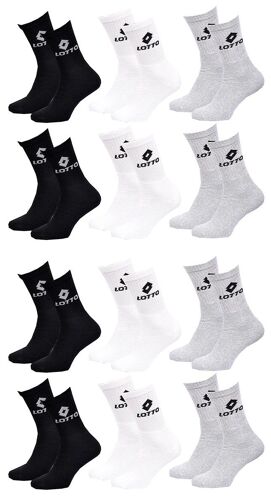 Chaussettes Homme Lotto Tennis Pack De 12 Paires Tennis Assorties