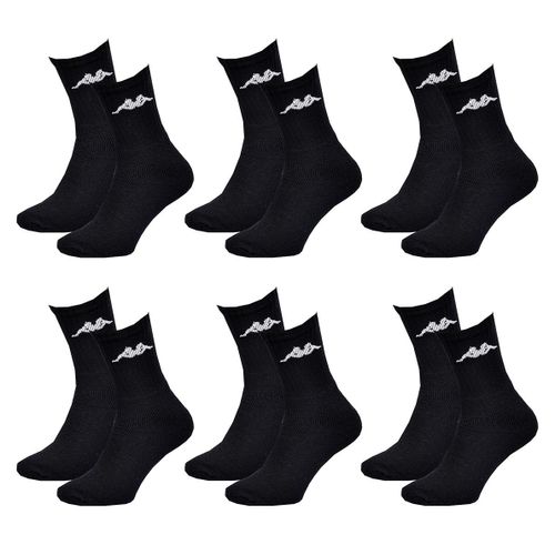 Chaussettes Homme Kappa Modèle Tennis -Assortiment Modèles Photos Selon Arrivages- Pack De 6 Paires Tennis Noires