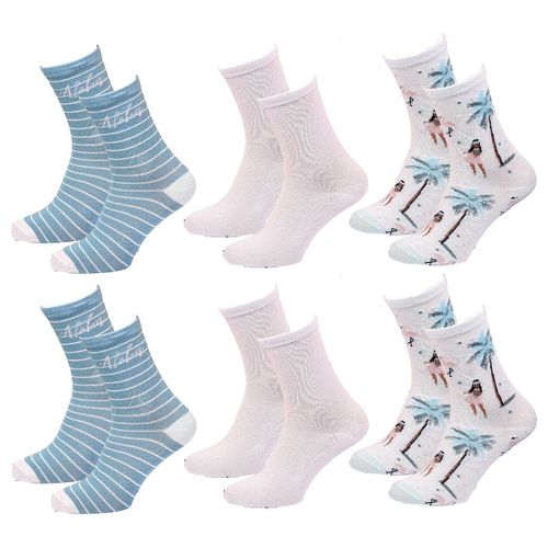 Chaussettes Enfant Twinday Qualité Et Confort-Assortiment Modèles Photos Selon Arrivages- Pack De 6 Paires 345422 Girly Aloha