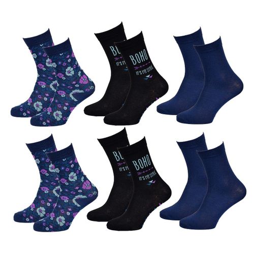 Chaussettes Enfant Twinday Qualité Et Confort-Assortiment Modèles Photos Selon Arrivages- Pack De 6 Paires 345396 Girly Boho