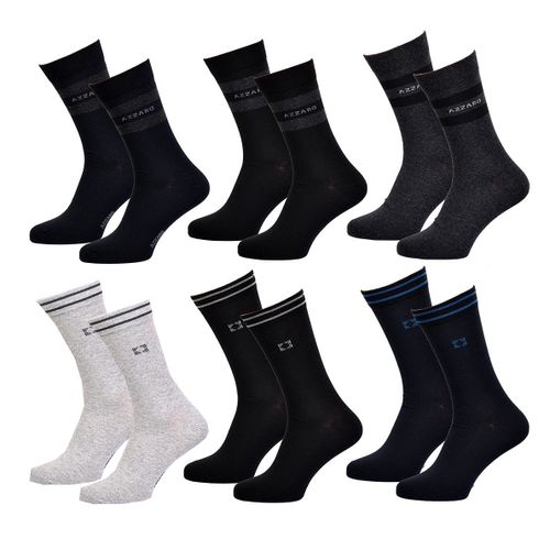 Chaussettes Homme Azzaro Confort Et Qualité -Assortiment Modèles Photos Selon Arrivages- Pack De 6 Paires Azzaro Urban