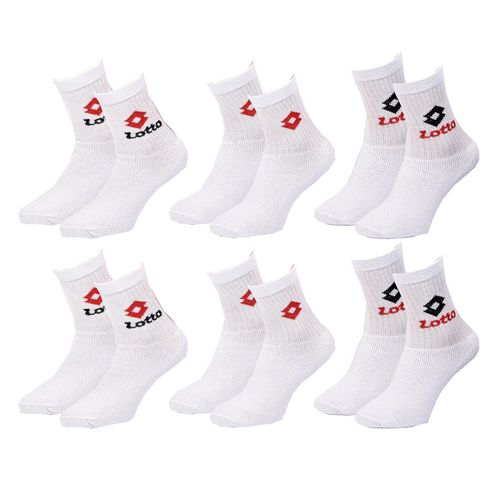 Chaussettes Enfant Lotto Tennis Crew Pack De 6 Paires Lotto Tennis Crew Blanc