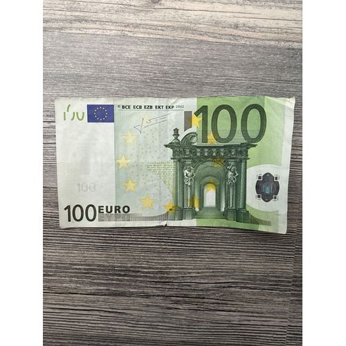 Billet De 100 Euros, Avec La Date 2002 Et La Signature De Jean-Claude Trichet (Président De La Banque Centrale Européenne De 2003 À 2011).