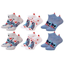 Chaussettes Pack Fille Disney Lilo Et Stitch 6 Paires Teen Courtes