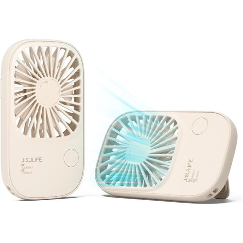 Mini Ventilateur de Poche Portable, Rechargeable USB avec 3 Vitesses, pour Cils à Piles, Filles Enfants Femmes Hommes Voyage Marron