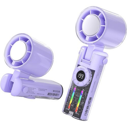 Ventilateur de cou rechargeable 4000 mAh pour activités de plein air, ventilateur à main portable, silencieux, léger et réglable