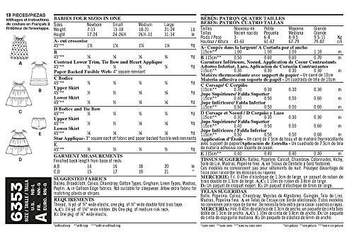 New Look Nl6353 Patron De Robe Fillette 22 X 15 Cm