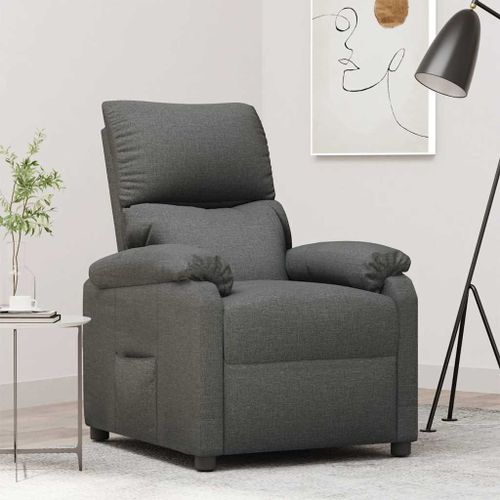 Vidaxl Fauteuil Inclinable Gris Foncé Tissu