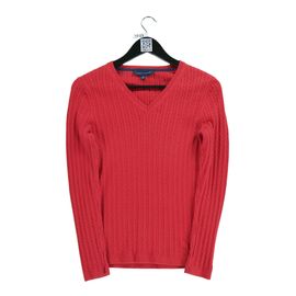 Reconditionné - Pull Tommy Hilfiger Torsadé - Taille M - Femme - Rouge