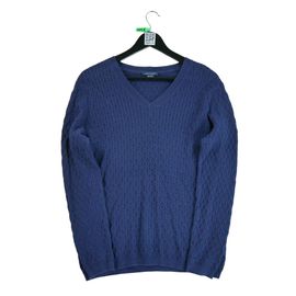 Reconditionné - Pull Tommy Hilfiger Torsadé - Taille L - Femme - Marine