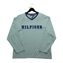Reconditionné - Pull Tommy Hilfiger - Taille L - Homme - Gris