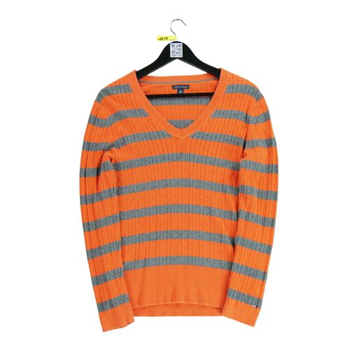 Reconditionné - Pull Femme En Maille Torsadée Orange - Taille Xl - Femme - Orange