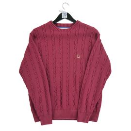 Reconditionné - Pull Tommy Hilfiger Torsadé - Taille S - Homme - Rouge