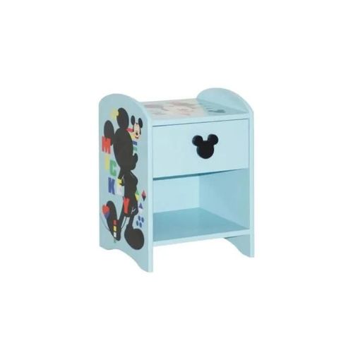 Table De Chevet - Disney - Mickey Mouse - Avec Tiroir - Multicolor - Bleu