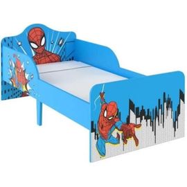 Lit Pour Enfants - Marvel - Spiderman - 75x143cm - Bois - Bleu