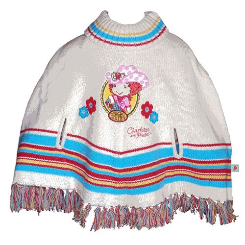 Poncho Pour Enfants Charlotte Aux Fraises 2-4 Ans