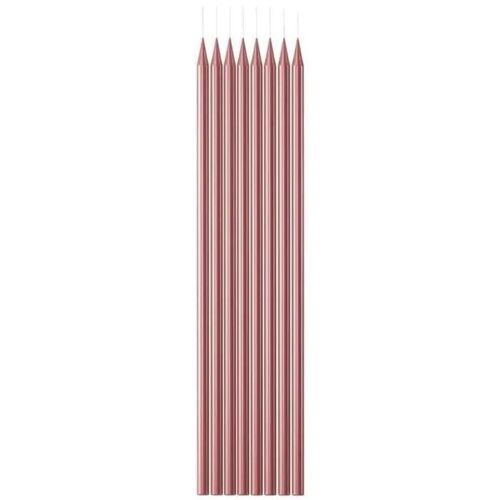P'TIT Clown re22721 - Lot de 24 grandes bougies bobèche Rose gold