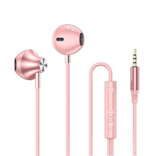Écouteurs Intra-Auriculaires HiFi avec Contrôle Filaire, Son Surround, USB Type C, 3.5mm, pour Samsung Galaxy S24/S23/S22 Ultra ¿ Rose