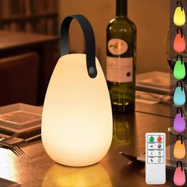 Lampe De Table D'extérieur Sans Fil À Intensité Variable, 8 Couleurs, Avec Télécommande, Portable, Pour Jardin, Salon, Terrasse, Intérieur