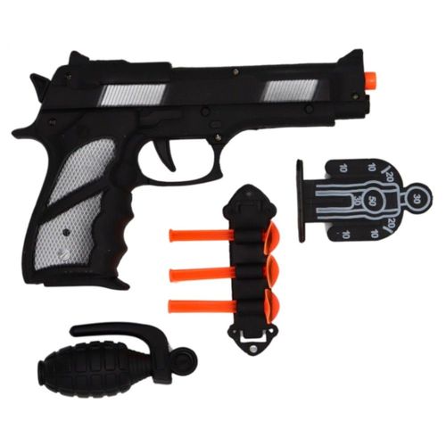 Jeu Police Revolver 3 Flèches Cible Grenade