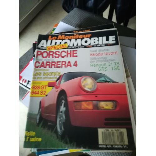 Le Moniteur 928 De 1989 Renault 25 V6 Auto,Porsche 911 Carrera 4,928 Gt,944 S2,Skoda Favorit 136l,Cadillac,Ford Lincoln Continental,Peugeot 205 Gti 1900 Sprintex,Renault 21 Ts,Tse,Gts