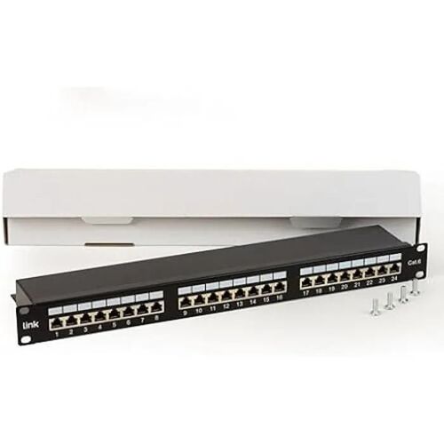 Panneau de brassage - LINK - 24 ports RJ45 Cat 6 blindé - Normes ISO/IEC 11801 et EN 50173