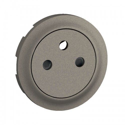 Enjoliveur prise de courant fort 2P+T Surface Confort Céliane - Titane LEGRAND