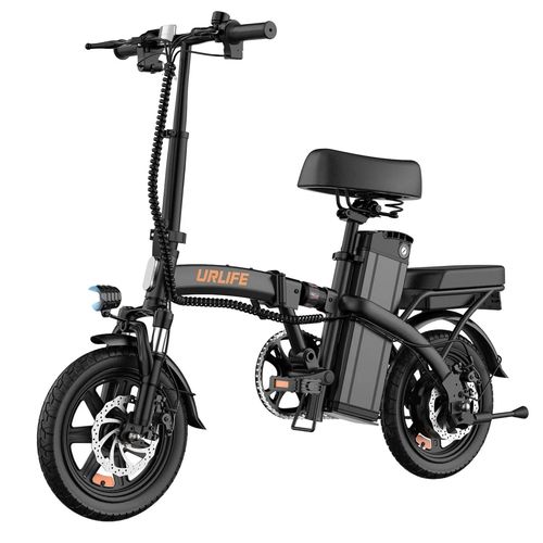 Vélo Électrique Urlife F1l - Moteur 250w Batterie 48v 7.5ah Pneus De 14 Pouces Freins À Disque - Noir