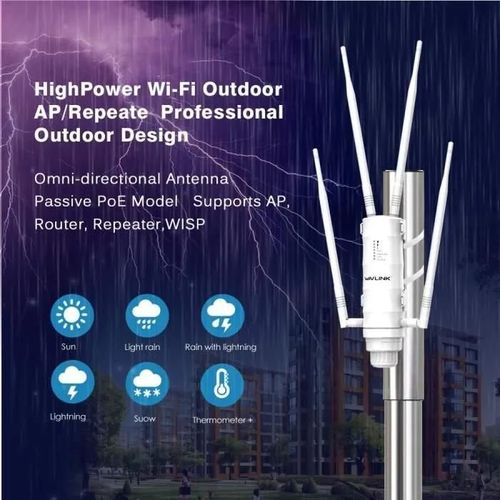 Point d\'accès sans fil extérieur - WAVLINK - AC1200 - Wi-Fi double bande - Résistant aux intempéries - PoE