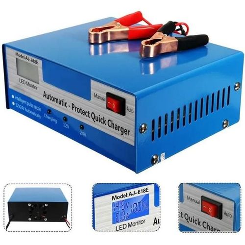 Chargeur De Batterie De Voiture 12v/24v Démarreur De Saut Intelligent Réparation D\'impulsion 10a Pour Moto - Eu Plug
