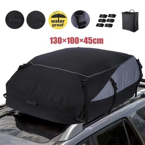 Coffre De Toit De Voiture, Coffre De Toit Pliable 600d, Sac De Toit Pour Équipement De Voyage Autonome, M: 130 × 100 × 45 Cm.