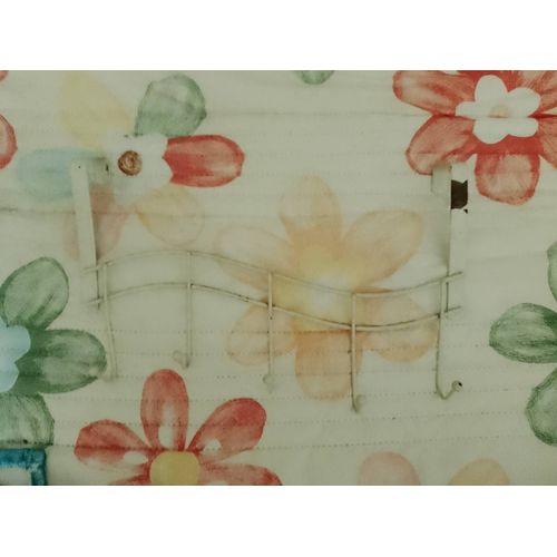 Porte manteau de porte en fer forgé blanc vintage années 80.