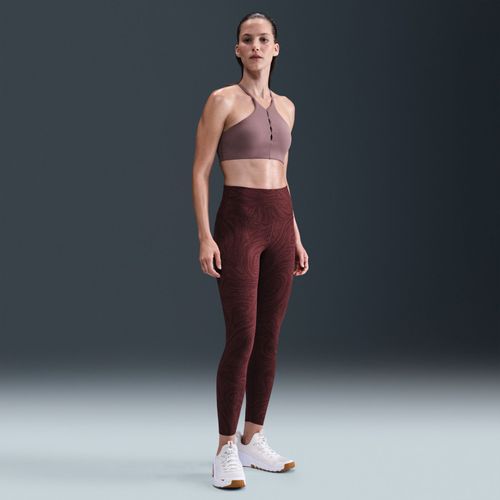 Legging 7/8 Imprimé Taille Haute Nike Zenvy Pour Femme - Rouge