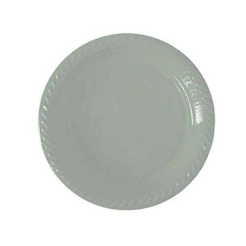20 Assiettes Plastique Réutilisable 22cm Taupe
