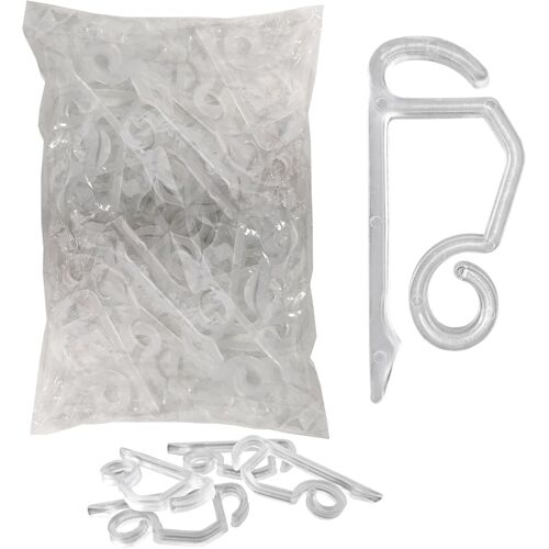 Kal-Lot De 24 Crochets De Gouttière De Toit Pour Accrocher Les Guirlandes Lumineuses ¿ Support Pour Guirlande Lumineuse, Filet De Lumière, Guirlande Lumineuse Tubulaire