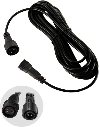 KAL-Rallonge Guirlande Exterieure 2Pin 3M Câble De Rallonge, Ip65 Étanches Connecteur 2 Broches Lumières Féériques Fil De Câble D'Extension Rallonge Pur Lumières G40 Icicle Guirlandes De Noël