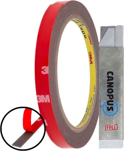 3m Ruban Adhésif Double Face 3m Extra Fort (8mm X 3m),3m Ruban Adhesif Etanche Ruban De Montage,Ruban Double Face Pour Bande Led,Intérieure,Décor De Maison,Ruban De Automobiles