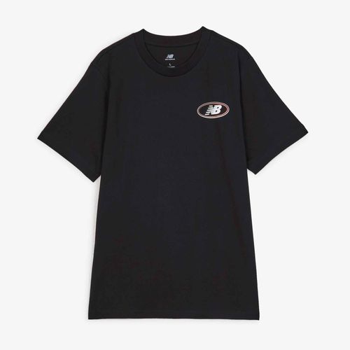 Tee Shirt Oval Logo Noir/Blanc New Balance - Noir/Blanc - M