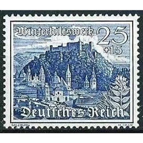 Allemagne, 3ème Reich 1939, Très Beau Timbre Neuf** Luxe Yvert 661, Au Profit Du Secours D'Hiver, Forteresse De Salzbourg, Cote 10 Euros.
